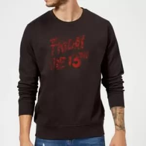 Friday the 13th Logo Blood Sweatshirt - Black - L - Black