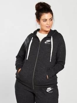 Nike Curve Full Zip Gym Vintage Hoodie Black Size 18 201X Women