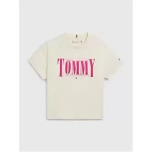 Tommy Hilfiger Tommy Sateen Logo Tee S/S - White