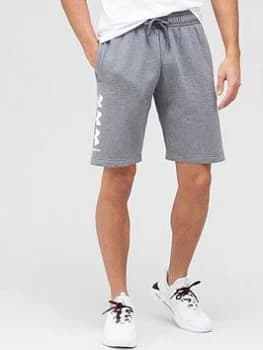 Urban Armor Gear Training Rival Fleece Multilogo Shorts - Grey/White, Size L, Men