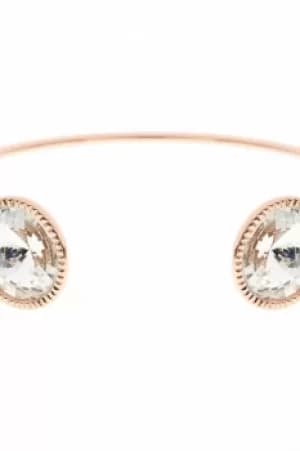 Ted Baker Ladies Rose Gold Plated Revenna Double Rivoli Crystal Ultra Fine Cuff TBJ1158-24-02