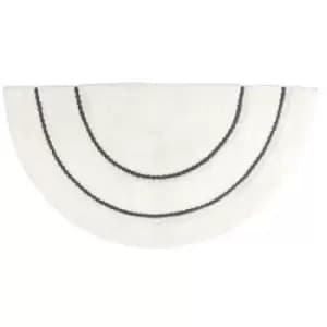 Furn Semi-Circle Bath Mat (One Size) (White/Charcoal) - White/Charcoal