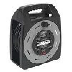 Genuine SEALEY BCR25CB Cable Reel Box Type 25mtr 4 x 230V 1.25mm² Thermal Trip