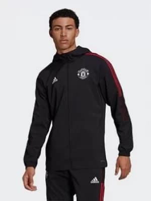 adidas Manchester United Tiro Presentation Track Top, Black, Size 2XL, Men