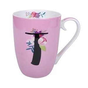 Vintage Boutique Ceramic Mug - T (Pack of 2)