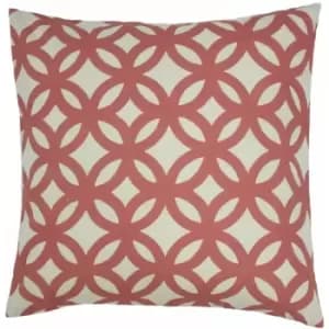 Furn Nomi Geometric Mono Print Cushion Cover, Berry, 45 x 45 Cm