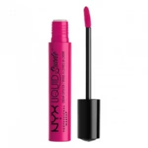 NYX Professional Makeup Liquid Suede Metallic Matte Lipstick Pink lust