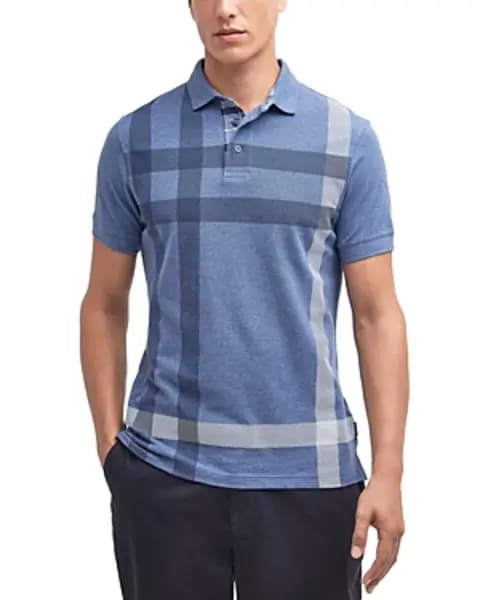 Barbour Heritage Blaine Tartan Cotton Polo Shirt - S