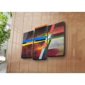 3PATK-101 Multicolor Decorative Canvas Painting (3 Pieces)