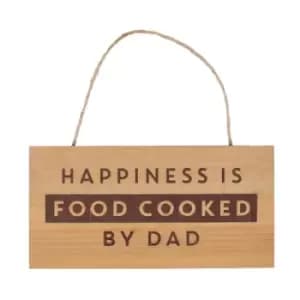 Food Cooked By Dad Wooden Hanging Sign