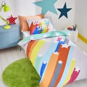 Born To Shine Duvet Cover and Pillowcase Set MultiColoured
