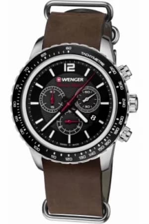 Mens Wenger Roadster Black night Chronograph Watch 010853106