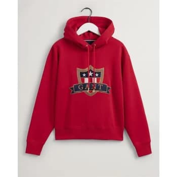 Gant Banner Shield Hoodie Womens - EQUESTN RED 630