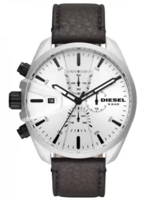 Diesel MS9 Black Leather Strap Watch DZ4505