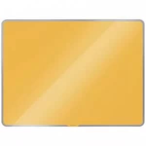 Leitz Cosy Magnetic Glass Whiteboard 800x600mm Warm Yellow