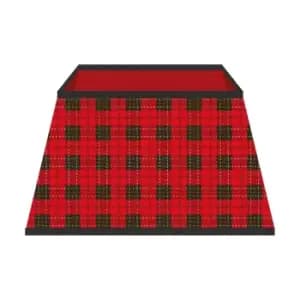 St Helens Christmas Tree Skirt - Black and Red Chequered