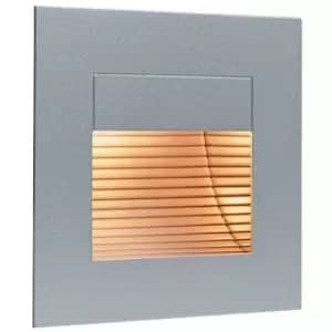 Firstlight - 1 Light Indoor Recessed Wall & Step Light Satin Steel,out Glass Cover, G4 Bulb