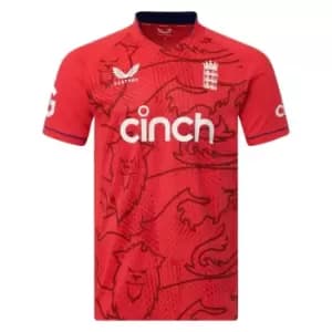 2022 England T20 Replica Short Sleeve T-Shirt (Red)