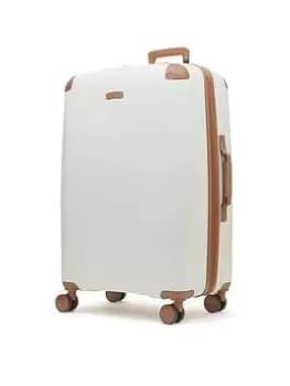 Rock Luggage Carnaby UYG7T 8 Wheel Hardshell Large Cream Suitcase