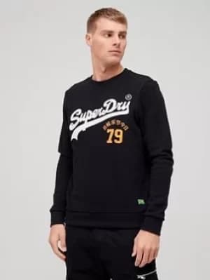 Superdry Vintage Sweat, Black Size M Men