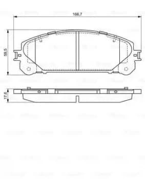 Bosch 0986494686 Brake Pad Set BP1681 Disc Brake Front Axle