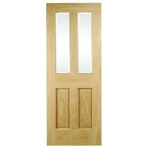 Wickes Cobham Internal Glazed 4 Panel Oak Veneer Door - 1981 x 838mm