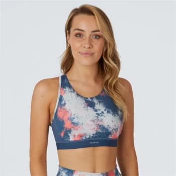 USA Pro Racer Back Sports Bra - Coral Tie Dye