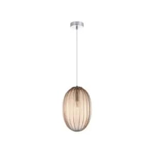 Glyka Ceiling Pendant Light 1x E14 Glass Champagne