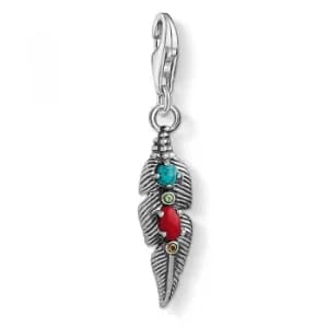 Ladies Thomas Sabo Sterling Silver Charm Club Ethnic Feather Charm