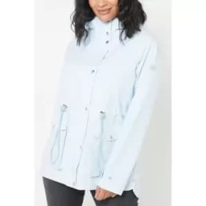 Regatta Birdie Waterproof Hooded Jacket Pale Blue Ticking Stripe