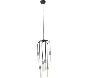 INTERIORS by Premier Lagona 6 Pendant Ceiling Light - Black