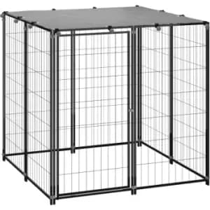 Vidaxl - Dog Kennel Black 110x110x110cm Steel Black