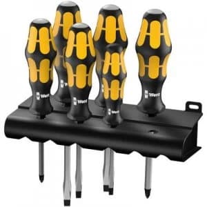 Wera 932/6 Workshop Screwdriver set 6 Piece Slot, Phillips