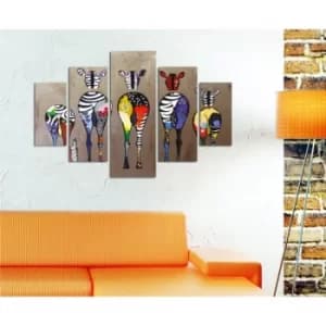 ST283 Multicolor Decorative MDF Painting (5 Pieces)