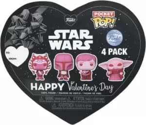 Star Wars The Mandalorian Valentine's Day set of four - Pocket Pop! Funko Pocket Pop! multicolour