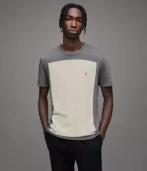 AllSaints Mens Lobke Crew T-Shirt, Serene Blue, Size: M