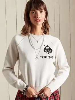 Superdry You Lose Sweat - Ecru, Size 10, Women