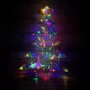 1m Premier Indoor Outdoor Soft Acrylic Multifunction Christmas Tree with 120 Multicoloured LEDs
