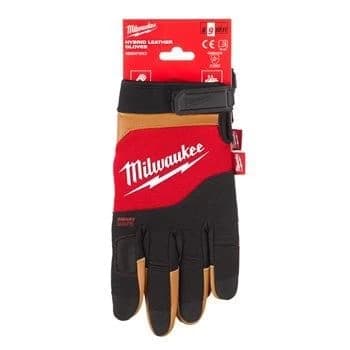 Milwaukee Hybrid Leather Work Gloves Brown / Red 2XL