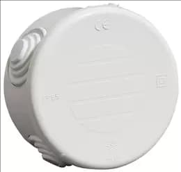 Wiska WIB6 Circular Surface Sealed Box IP55 with lid & cones Grey - 665