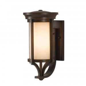 1 Light Outdoor Small Wall Lantern Light Heritage Bronze IP44, E27
