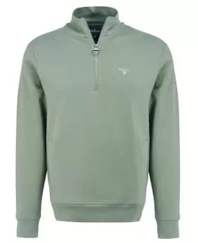 Barbour Mens Rothley Half Zip Jumper Agave Green XL