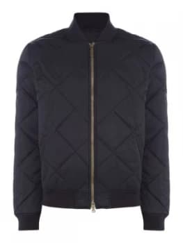 Mens Barbour Quilted bomber jacket Blue