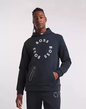 BOSS Navy Circle Logo Hoodie