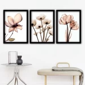 3SC157 Multicolor Decorative Framed Painting (3 Pieces)