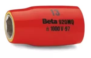 Beta Tools 920 MQ/A13 VDE 1000V Insulated 1/2" Dr Hexagon Socket 13mm 009200243