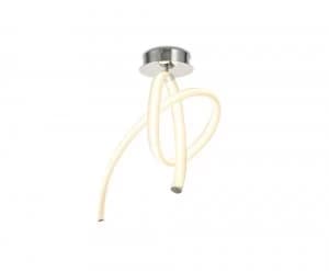 Semi Flush Ceiling Vertical, 40W LED, 3000K, 3000lm, Polished Chrome, Frosted Acrylic