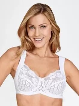 Miss Mary of Sweden Miss Mary Underwired Padded Jacquard & Lace Bra, White, Size 36C, Women