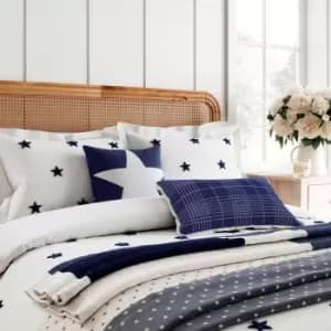 Helena Springfield Star Kingsize Duvet Cover Set, Navy