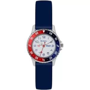 Tikkers Quartz White Dial Blue Silicone Strap Boys Watch ATK1040